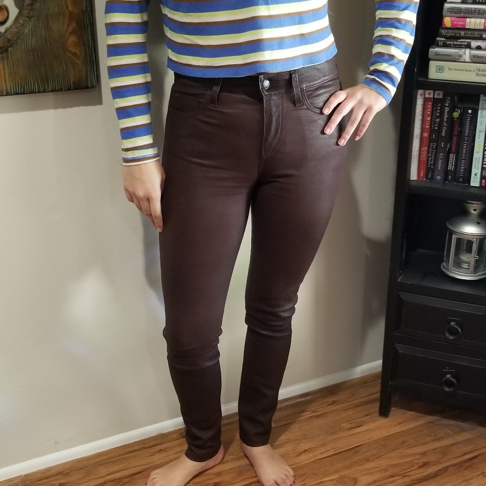 Joe's Lamb Nappa Jean's size 26 in Bordeaux..new w
